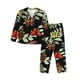 thumbnail image 1 of Balery Multicolored Butterflies Conjunto de Pijama con Estampado para Mujer, Conjunto de Dos Piezas con Manga Larga, Ropa de Dormir Suave con Bolsillos, Pijamas Cómodos-Large, 1 of 7