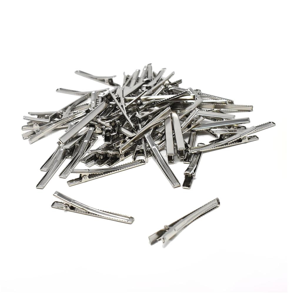 Silver Duck Clips, 60mm, 100Piece