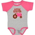 thumbnail image 3 of Inktastic Pink Tractor Little Sister Girls Baby Bodysuit, 3 of 5