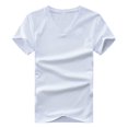 thumbnail image 2 of Taqqpue Mens Short Sleeve T-Shirts V-Neck Solid Color Shirts Loose Fit Cotton Quick Stretch Drying Workout Gym Athletic Blouse Tops, 2 of 9
