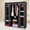 brown, variant on 67" Portable Clothes Closet Wardrobe with Non-woven Fabric and Hanging Rod Quick and Easy to Assemble Dark Brown