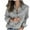 Gray, variant on Long Sleeve Tops for Women Button up Shirts Casual Print Fashion Top