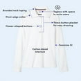 thumbnail image 3 of French Toast Toddler Girls School Uniform Long Sleeve Picot Collar Interlock Polo Shirt, 3 of 8