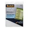 Scotch Display Pocket, Removable Interlocking Fasteners, Plastic, 8-1/2 x 11, Clear