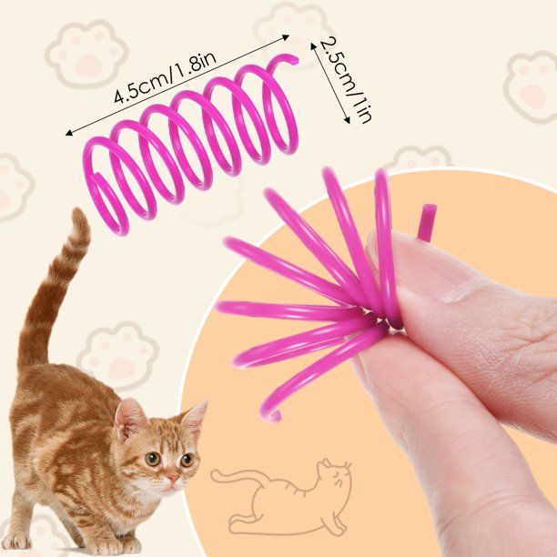 知育玩具 spring2 Xingzhi 30piece Fun Spiral Spring Toy For Cats Compact And
