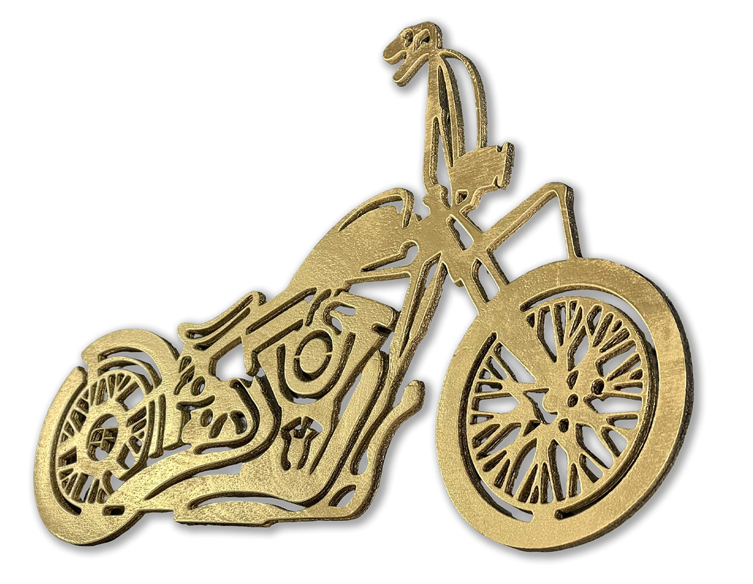 Urbalabs Motorcycle Wooden Wall Art Laser Engraved 15 Inch Wood Wall