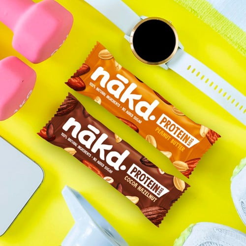 nakd. Protein Cocoa Hazelnut Bars Multipack 3 x 45g, British Import (Pack of 3)