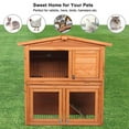 thumbnail image 6 of SYTHERS 40" 2 Story Rabbit Hutch Chicken Coop Guinea Pig Cage, 6 of 9