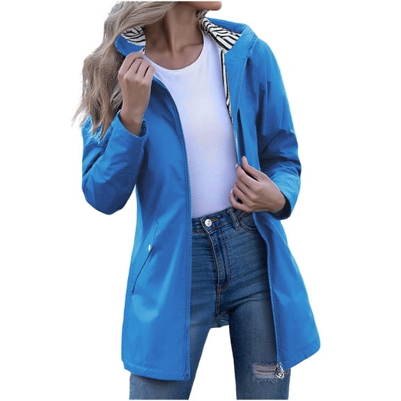 HBGVBA Womens Winter Coats,Plus Size Warm Jackets for Women,Women's Stripe Color Block Long Sleeve Pocketed Waterproof Softshell Outerwear Fall Winter Jacket