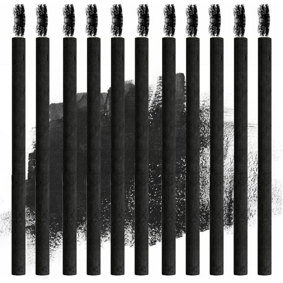 Vine Charcoal Sticks,Bexikou Willow Sketch Charcoal Pencils, Natural Willow Charcoal Pencils for Sketching, Drawing, and Shading, Pack of 25, Pack of 25 (7-9 MM Dia)