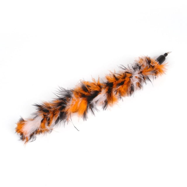 fastboy Pet Cat Dogs Toys Funny Interactive Plush Toy Caterpillar Feather Stick Wand Replacement Head
