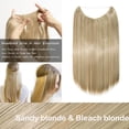 thumbnail image 2 of 20” Invisible Wire Hair Extensions Miracle Secret Fish Line Hairpieces Silky Straight Synthetic hair, 2 of 4