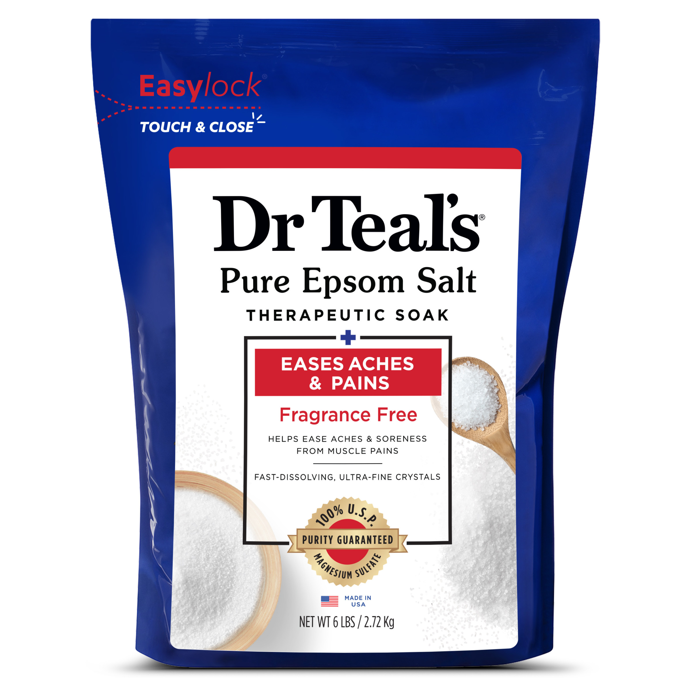 Dr Teal's Pure Epsom Salt Soak, Therapeutic, Fragrance Free, 6 lbs - image 3 of 9