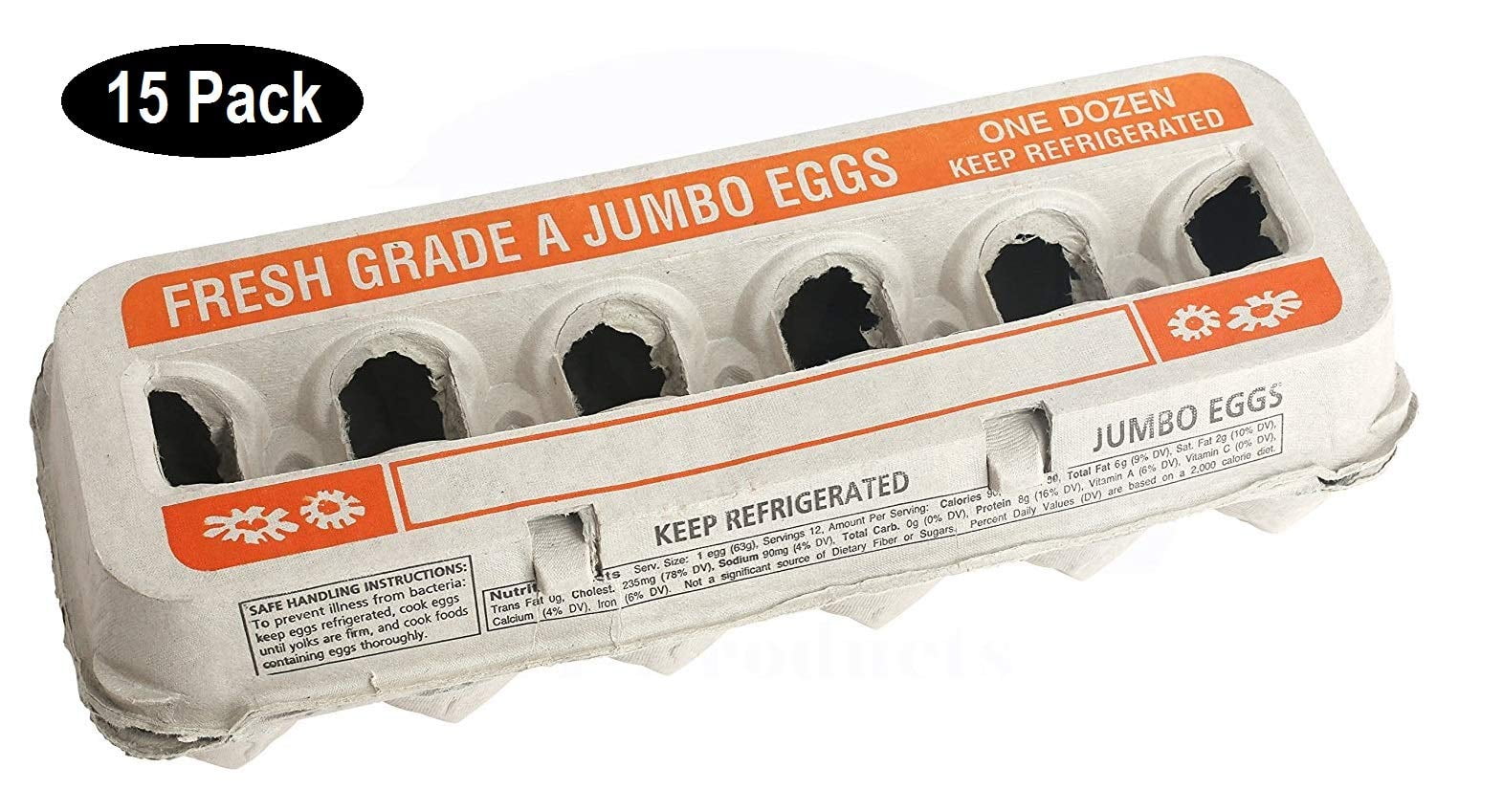Printed Natural Pulp Egg Cartons Holds Up to Twelve Eggs
