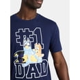 thumbnail image 4 of Bluey Men's and Big Men's Father's Day Graphic Tee, Sizes XS-5XL, 4 of 5
