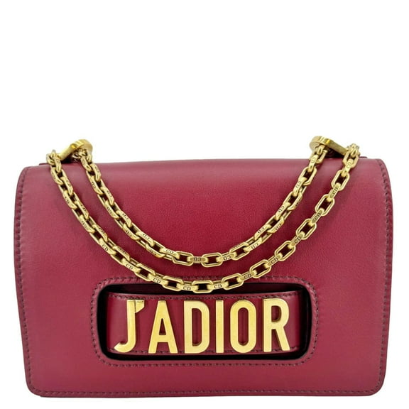 Pre-Owned Christian Dior J'Adior Flap Medium Leather Chain Shoulder Bag Red