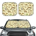 thumbnail image 2 of Kll Cartoon Dinosaurs Windshield Sun Shade 2-Piece Foldable Car Front Window Sunshade For Most Sedans Suv Truck- Medium, 2 of 7
