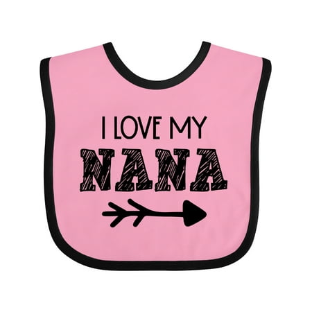 

Inktastic I Love My Nana with Arrow Boys or Girls Baby Bib