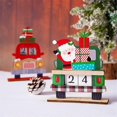 thumbnail image 4 of Navidad - Calendario de Papá Noel - Adornos de escritorio - Calendario de Navidad de madera con cuenta regresiva para la decoración festiva de la mesa del hogar, 4 of 5