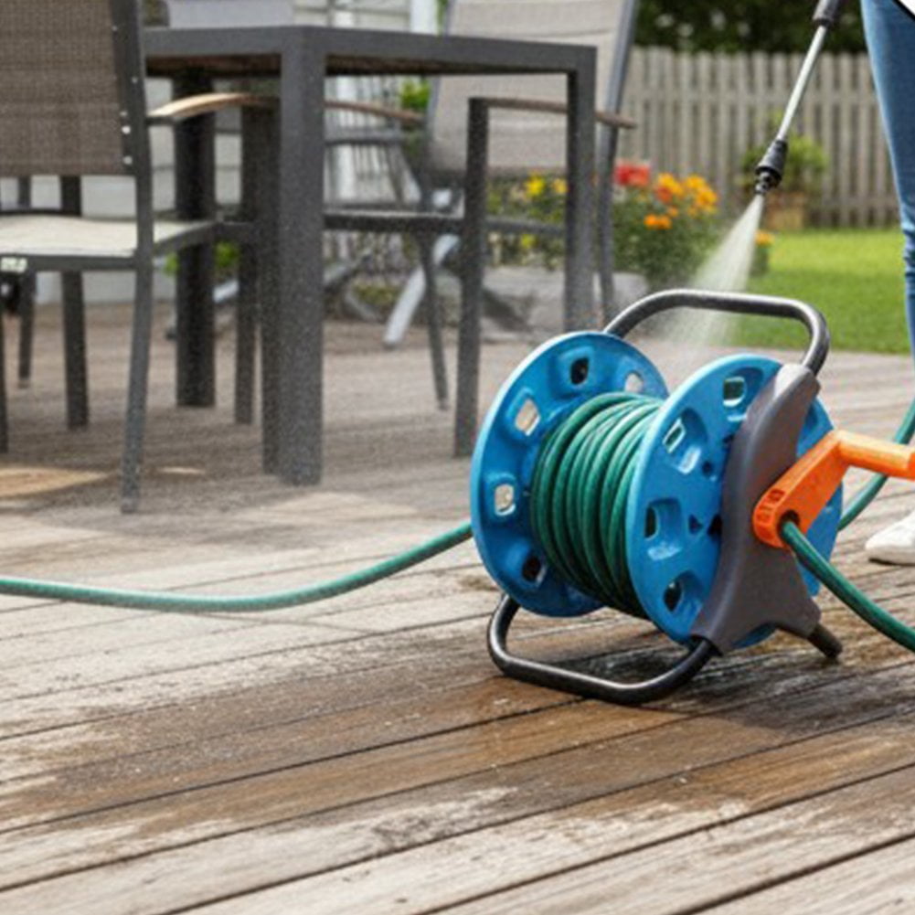 Vjnyvs Garden Water Hose Reel Cart, Garden Hose Reel Holder, Portable Garden Water Pipe Holder Water Hose Reels Cart for Outside Car Washing, Watering