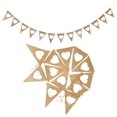 thumbnail image 1 of 13PCS White Love Heart Shape Printing Triangle Burlap Banner Vintage Rustic Wedding Party Decorations Banner, 1 of 7