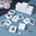 thumbnail image 4 of 24Pcs White Gemstone Display Box 2x2x0.8Inch Jewelry Box Container with Clear Top Lids for Gems Festival Wedding Jewelry Packaging White, 4 of 9