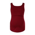 thumbnail image 1 of T-shirt de Maternité pour Femmes Ourlet Solide Décontracté Sans Manches Col Rond Basique Allaitement, 1 of 5