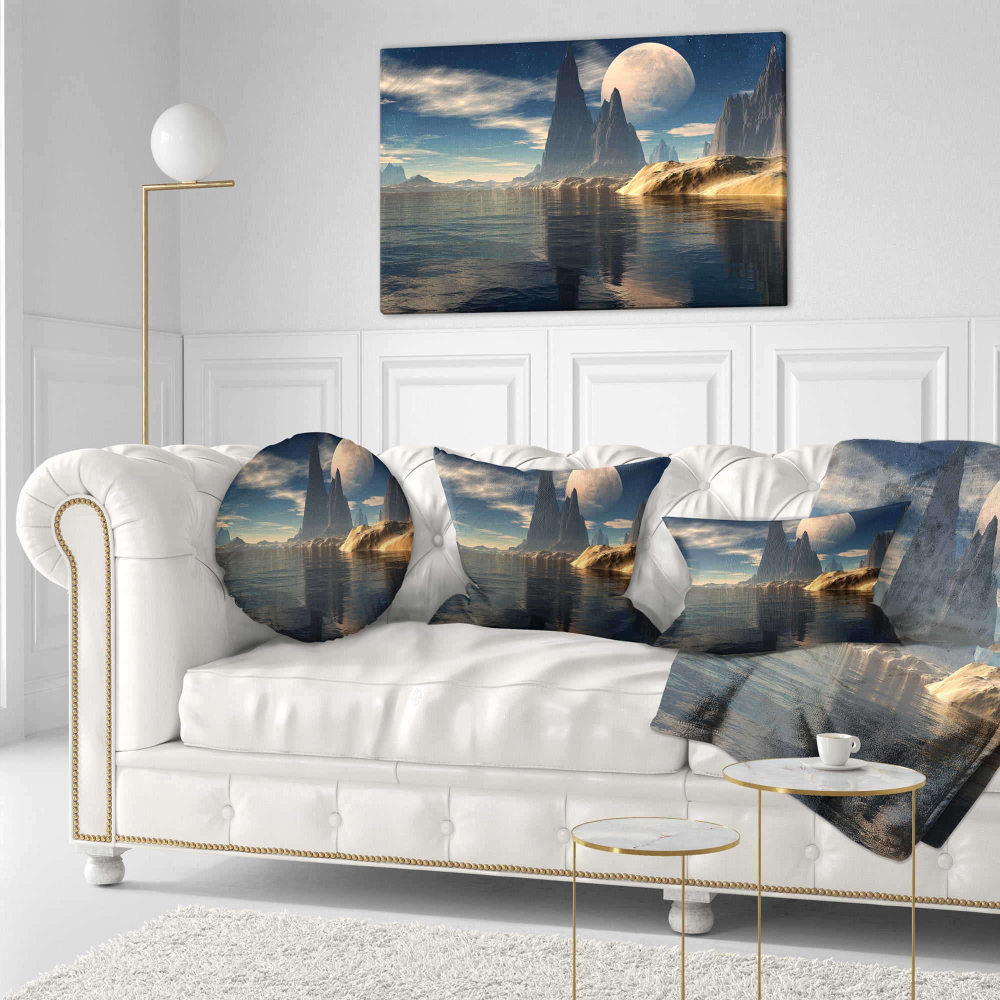 Designart Antara Alien Planet - Photography Throw Pillow - 12x20