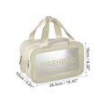 thumbnail image 2 of 1 Pc Bolsa de Maquillaje Grande y Conveniente para Mujeres para Vacaciones, Camping y Viajes de Negocios Beige-M, 2 of 4