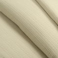 thumbnail image 4 of Lush Decor Haniya Solid Waffle Woven Textured Cotton Comforter Set, 3 Piece Set, King, Neutral - Waffle Weave Comforter - Soft Beige Bedding Set - Minimalist, Modern & Farmhouse Bedroom Decor, 4 of 9