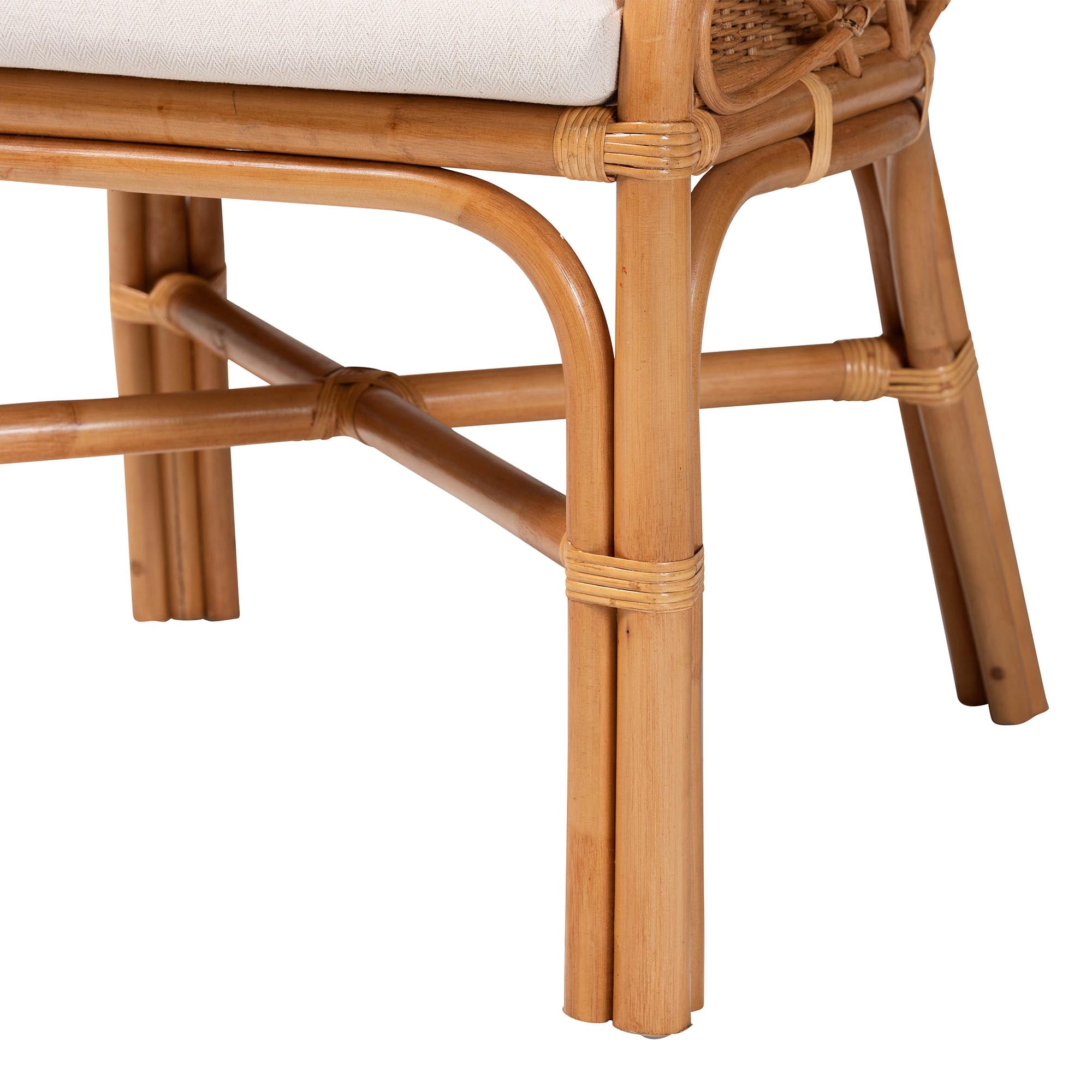 bali & pari Carolyn Boho Arm Chair, Light Honey