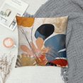 thumbnail image 2 of COMIO  Boho Tropical Leaves Pillow Covers, Navy Blue Burnt Orange Throw Mid Century Modern Pillowcase Neutral Abstract Outdoor Decorative Cushion Case for Home Living Room, 2 of 5