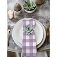 thumbnail image 3 of Cloth Napkins Set of 4 - 20x20 Inches, Purple Checkered Washable Reusable Table Napkins, Farmhouse White Buffalo Plaid Soft & Absortbent Dining Napkin for Party Wedding Hotel Restaurant, 3 of 8