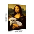 thumbnail image 3 of Lisa Bathroom Art Mona Lisa and Pet Picture Posters, Humorous Home Decor Wall Art for Living Room Bathroom, Cute Vintage Style Cartoon Print, Gift for Art Lovers,B, 3 of 3