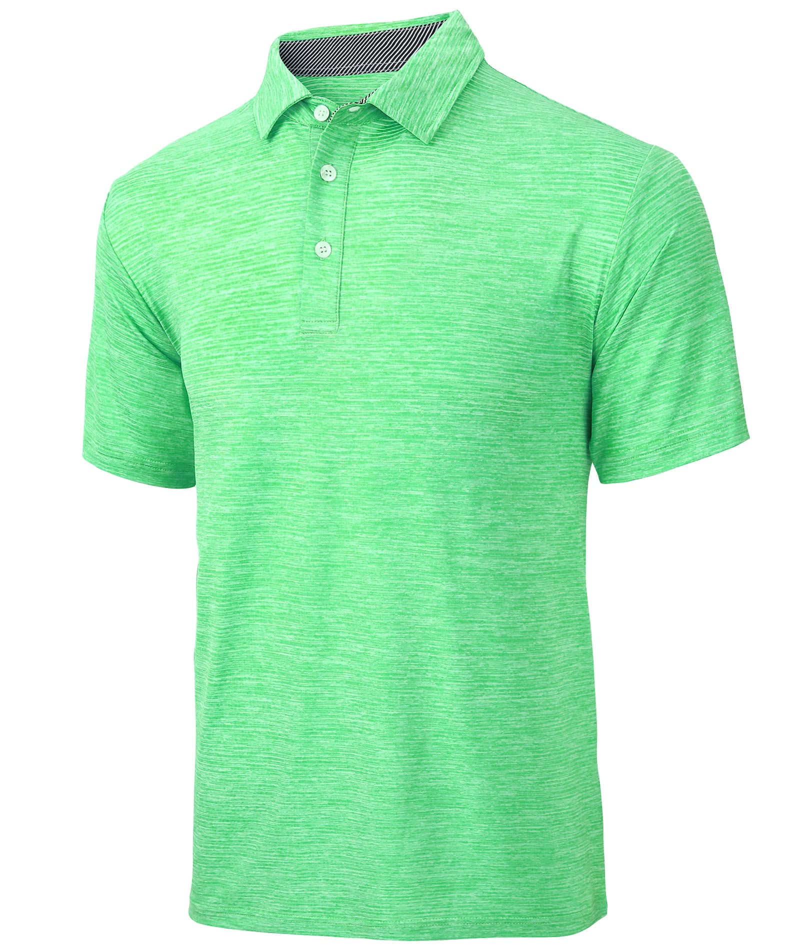 SCODI Mens Golf Polo Shirt Short Sleeve Casual Polo Shirt for Men  Performance Moisture-Wicking Cationic Shirt Casual Sports Tennis T-Shirts  Green 2XL