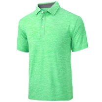 Geeksport Mens Golf Polo Shirt Short Sleeve Casual Polo Shirt for Men Performance Moisture-Wicking Cationic Shirt Casual Sports Tennis T-Shirts Green 2XL