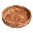 thumbnail image 2 of Handmade Rattan Weaving Round Storage Basket Fruit Dish Rattan Bread Basket, 2 of 4