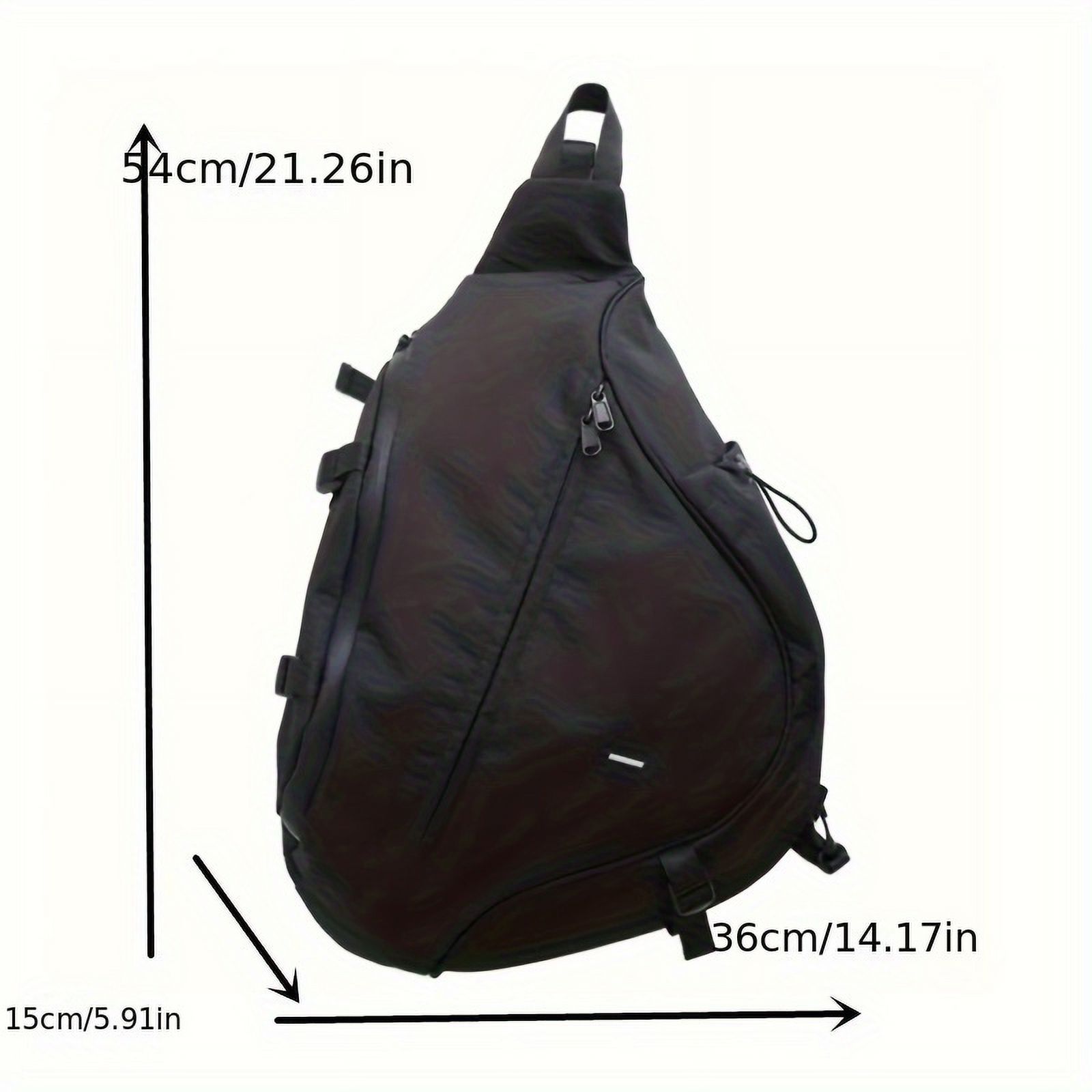 MICHROE Men‘s Trendy Crossbody Bag  Casual Nylon Sports Chest Bag  Multi-functional Large Capacity Travel Sling Bag