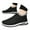 Black, variant on IUJSOY Snow Boots for Men Cozy Plush Warm Ankle Boots Lightweight Slip on Winter Walking Shoes