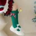 thumbnail image 4 of NAISIBABY Girls Knee High Socks, Stretchy Non Slip Cotton Breathable Funny Cute Christmas Sockings Green Free Size, 4 of 7