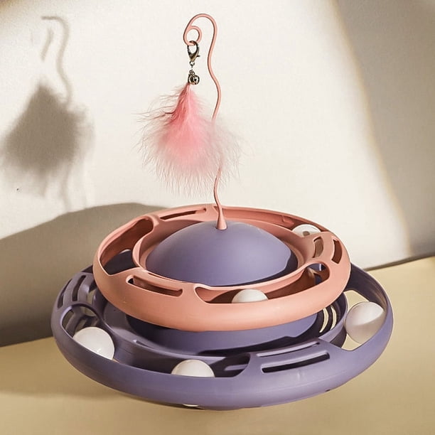 Juguete giratorio para gatos, juguete giratorio para gatos, juguete interactivo para gatos, juguetes interactivos para gatos creados magistralmente Jadeshay A