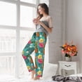 thumbnail image 5 of Cauagu Pineapple Pajama Pants for Women Loose Fit Wide Leg Trouser Pants Casual Elastic Waist Drawstring Lounge Pants, 5 of 6