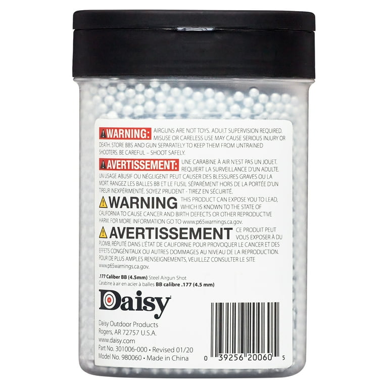 2 pack) Daisy Precision Max BB's 0.177 Caliber BB Zinc 2 pack) Daisy Precision Max BB's 0.177 Caliber BB Zinc