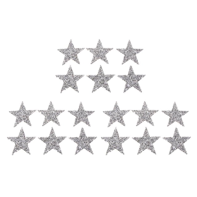 18x Parches de estrellas Parches para planchar Parches para planchar Aplicación Estrella de de imitación para perfecl Hierro en parches de costura estrella