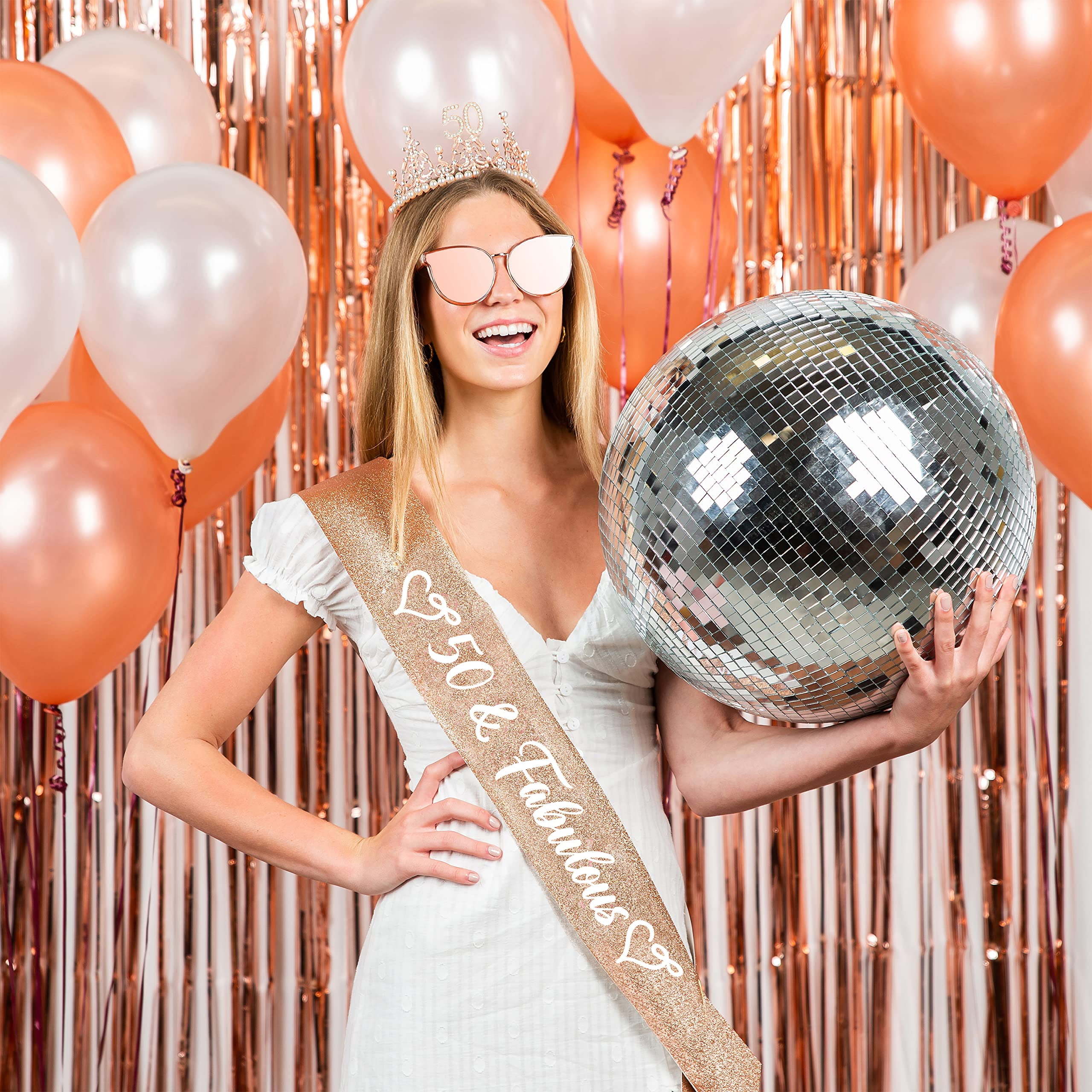 50 Sash And Tiara Funny Happy 50th Birthday Decorations For Women