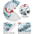 thumbnail image 2 of FMSHPON Christmas Snowman Xmas Christmas Tree Skirt Stand Mat for Holiday Party Decoration Indoor Outdoor 36 inches, 2 of 6