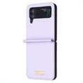 thumbnail image 2 of ELEHOLD for Samsung Galaxy Z Flip 4 Leather Case,Luxury PU Leather Slim Fit Lightweight Shockproof Protective Case for Men Women Compatible with  Galaxy Z Flip4,  Purple, 2 of 5