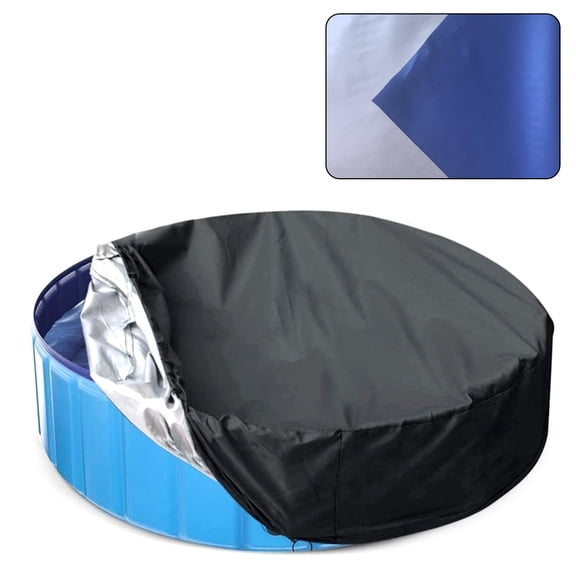 12FT Heavy Duty Round Cover, Oxford Fabric with Windproof Ropes for Outdoor Swimming Pools