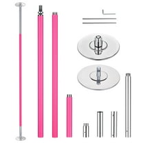 Yescom 10.9 Ft Static Spinning Dancing Pole Kit 45mm Silicone Party Club Exercise Pink
