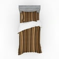 thumbnail image 2 of Ambesonne Abstract Bedding Set 4 Pcs, Vertical Color Lines, Queen, Pale Caramel Chocolate, 2 of 3